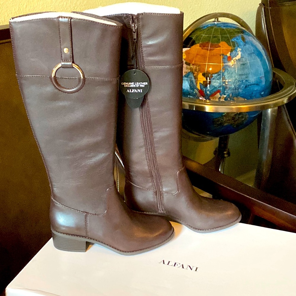 👢NWT ALFANI Knee High Riding Boots Sz 5.5M